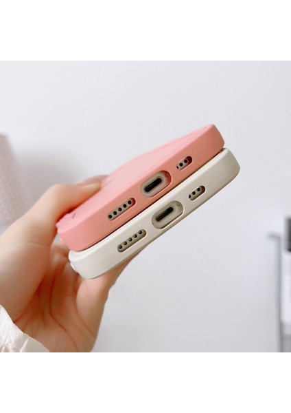 iPhone15 Plus Case Tpu Telefon Kapağı Dalga Şekli Edge Cep Telefonu Kabuk-Beyaz (Yurt Dışından)