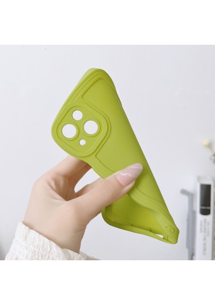iPhone15 Plus Case Tpu Telefon Kapağı Dalga Şekli Edge Cep Telefonu Kabuk-Beyaz (Yurt Dışından)