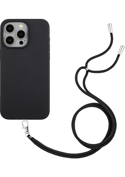 iPhone15 Pro Vaka Için Manyetik Anti-Drop Biyolojik Olarak Parçalanabilir Buğday Samanı+Tpu Telefon Kapak Black (Yurt Dışından)