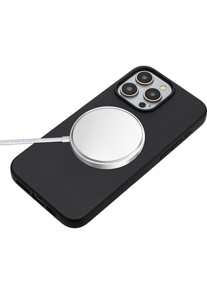 iPhone15 Pro Vaka Için Manyetik Anti-Drop Biyolojik Olarak Parçalanabilir Buğday Samanı+Tpu Telefon Kapak Black (Yurt Dışından)