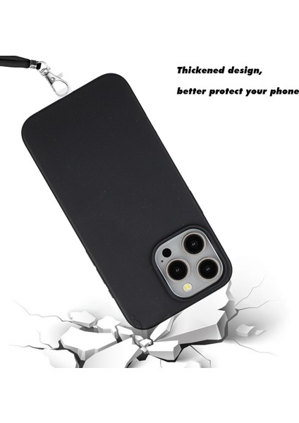 iPhone15 Pro Vaka Için Manyetik Anti-Drop Biyolojik Olarak Parçalanabilir Buğday Samanı+Tpu Telefon Kapak Black (Yurt Dışından)