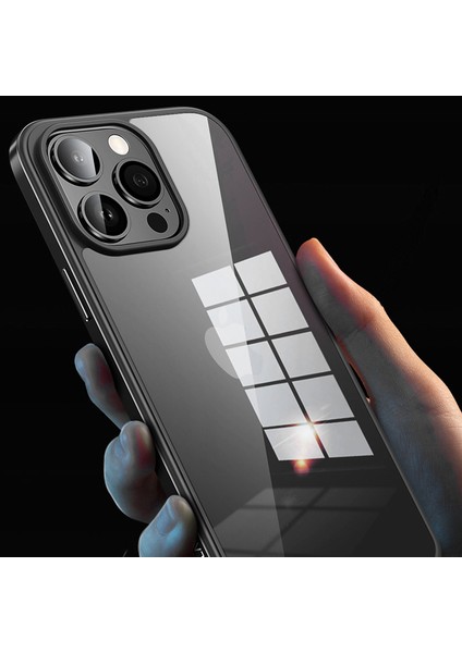iPhone15 Pro Tpu+Temperli Cam Telefon Kapağı Metal Çerçeve Elektrofüze Anti-Çizelge Koruması Vaka-Pembe (Yurt Dışından) indirimleri