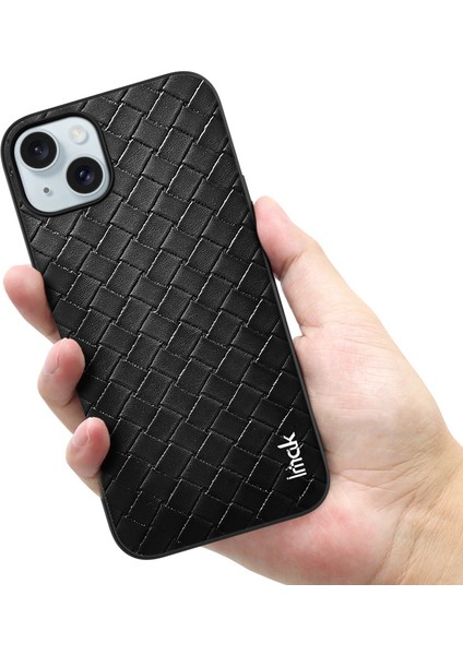 iPhone15 Plus Kılıf Anti-Çizgi Pu Deri+Pc+Tpu Telefon Kapak Dokunma Dokusu (Yurt Dışından)