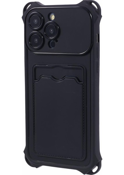 iPhone15 Pro Max Case Bırak-Kötü Tpu Kart Yuvası Telefon Kapağı (Hassas Kesim) -Black (Yurt Dışından)