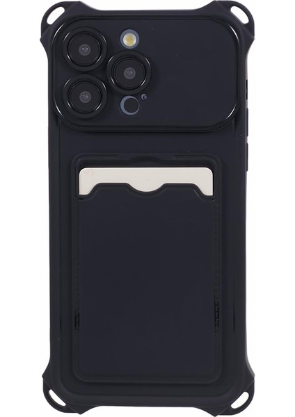 iPhone15 Pro Max Case Bırak-Kötü Tpu Kart Yuvası Telefon Kapağı (Hassas Kesim) -Black (Yurt Dışından)