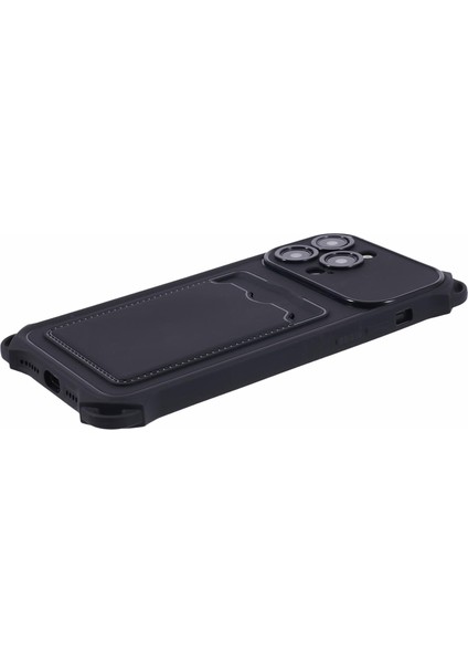 iPhone15 Pro Max Case Bırak-Kötü Tpu Kart Yuvası Telefon Kapağı (Hassas Kesim) -Black (Yurt Dışından)