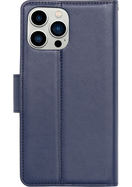 Hanman Mill Serisi Için iPhone15 Pro Max Slim Fit Pu Deri Kabuk Stand Kapağı Cep Telefon Kılıfı Cüzdan Sapfire (Yurt Dışından) indirimleri