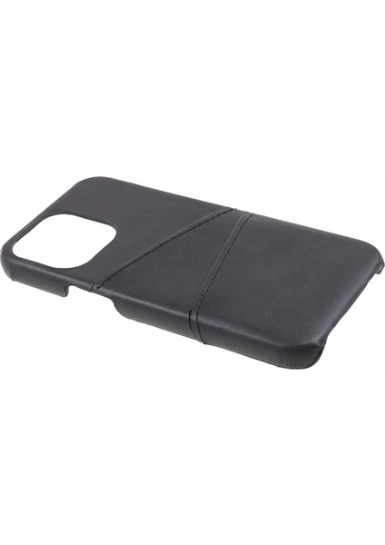 iPhone15 Pro Max Shockproof Case Pu+Pc Telefon Kapağı 2 Kart Yuvaları Önleme Önleme Telefon Kılıf (Yurt Dışından)