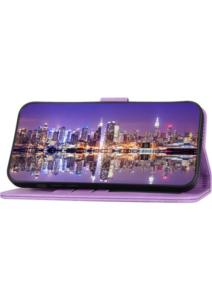 iPhone15 Plus Için Deri Cüzdan Telefon Kapağı Plus Hatlar Baskılı Stand Kılıf Etkinliği (Yurt Dışından)