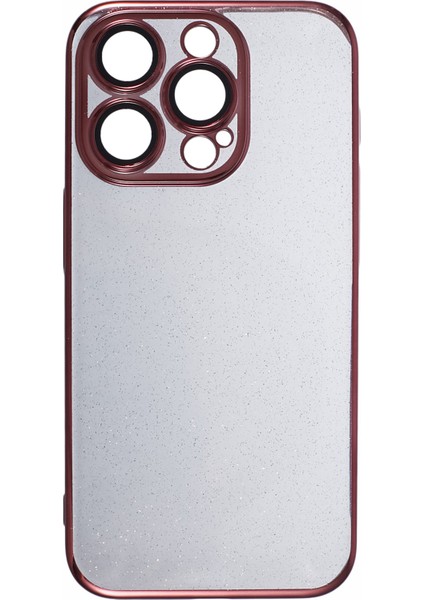 iPhone15 Pro Pc Telefon Kılıfı Için Lens Koruyucu Golü ile Ince Ince Parıltılı Kapak (Yurt Dışından)