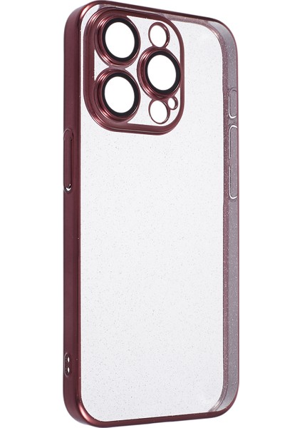 iPhone15 Pro Pc Telefon Kılıfı Için Lens Koruyucu Golü ile Ince Ince Parıltılı Kapak (Yurt Dışından) modelleri
