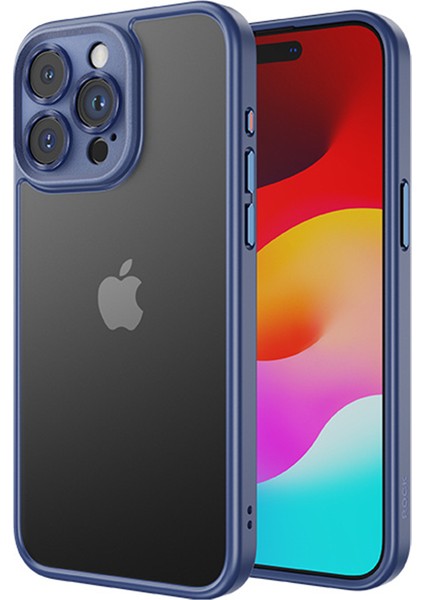 iPhone15 Pro Max Imum Cilt Dise Telefon Kılıfı Lens Koruma Titanyum Mavisi (Yurt Dışından)