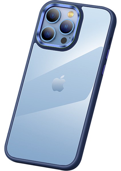iPhone15 Pro Slim Pc+Tpu Telefon Kabuğu Metal Lens Çerçeve-Dark Mavisi (Yurt Dışından)