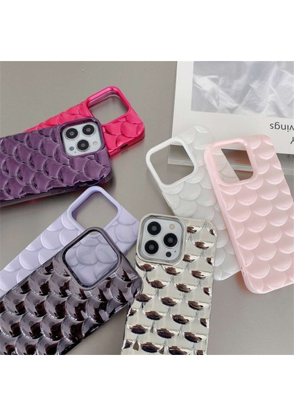 iPhone15 Pro Max Case 3D Effect Için Denizkızı Ölçeği Anti-Fall Tpu Telefon Kapak Gülüşü (Yurt Dışından) fırsatları