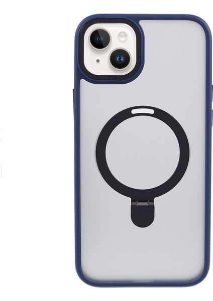 Pc+Tpu Kickstand Case Için iPhone15 Plus Için Matsafe Mat Telefon Kapak Sapfire ile Uyumlu Kılıf (Yurt Dışından)