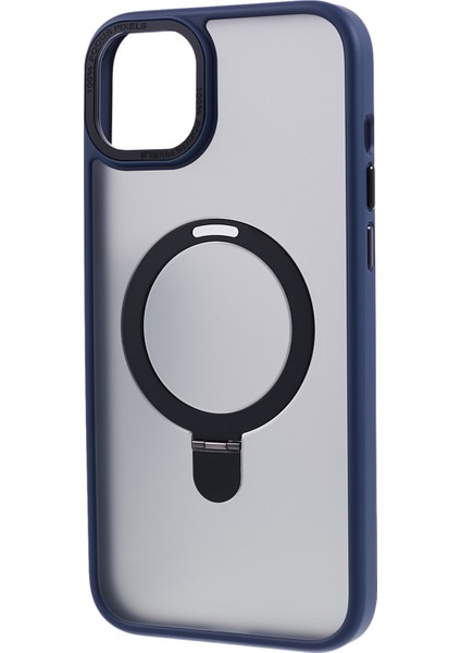 Pc+Tpu Kickstand Case Için iPhone15 Plus Için Matsafe Mat Telefon Kapak Sapfire ile Uyumlu Kılıf (Yurt Dışından)