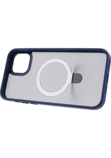 Pc+Tpu Kickstand Case Için iPhone15 Plus Için Matsafe Mat Telefon Kapak Sapfire ile Uyumlu Kılıf (Yurt Dışından)