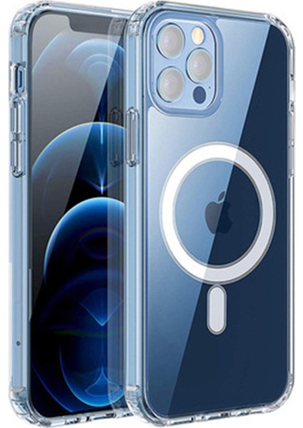 iPhone15 Pro Için Magsafe Şeffaf Tpu Telefon Kapağı Çekmeye Dayanıklı Geri Kılıf (Yurt Dışından)