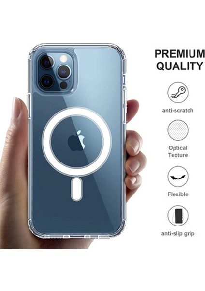 iPhone15 Pro Için Magsafe Şeffaf Tpu Telefon Kapağı Çekmeye Dayanıklı Geri Kılıf (Yurt Dışından) modelleri