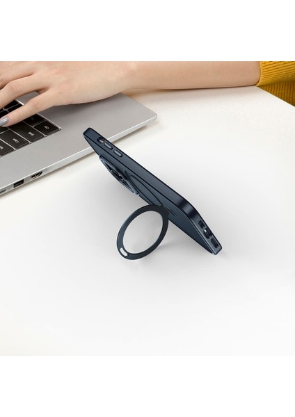 Magsafe Pc+Tpu Kasa-Black/ Gümüş ile Uyumlu iPhone15 Pro Korusu Için Kickstand Telefon Kapağı (Yurt Dışından) fırsatları