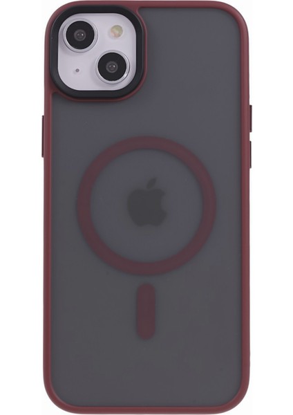 iPhone15 Plus Için Cilt Dokunuşu Mat Telefon Kapağı Artı Anti-Damla Tpu+Akrilik Telefon Kasası Magsafe-Red ile Uyumlu (Yurt Dışından)