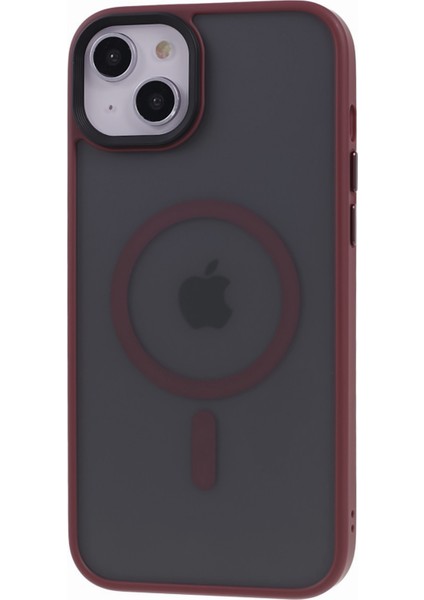iPhone15 Plus Için Cilt Dokunuşu Mat Telefon Kapağı Artı Anti-Damla Tpu+Akrilik Telefon Kasası Magsafe-Red ile Uyumlu (Yurt Dışından)