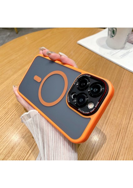 iPhone15 Pro Max Case Için Magsafe Anti-Cratch Tpu+Pc Telefon Geri Kapak-Turun (Yurt Dışından)