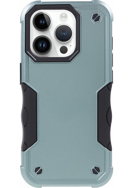 iPhone15 Pro Tpu+Pc Telefon Kılıfı Önleme Önleyici Koruyucu Ince Kapak Yeşil (Yurt Dışından)