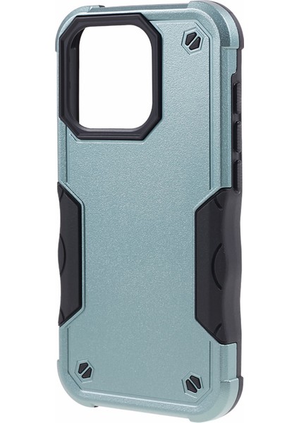 iPhone15 Pro Tpu+Pc Telefon Kılıfı Önleme Önleyici Koruyucu Ince Kapak Yeşil (Yurt Dışından)