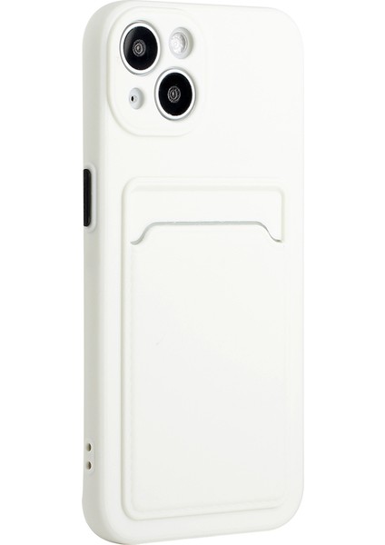 iPhone15 Tpu Koruyucu Telefon Kartına Kahraman Geri Kapak Kart Tutucu-White ile (Yurt Dışından)