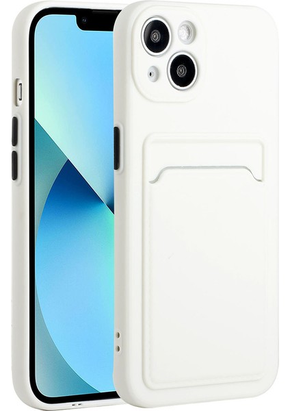 iPhone15 Tpu Koruyucu Telefon Kartına Kahraman Geri Kapak Kart Tutucu-White ile (Yurt Dışından)