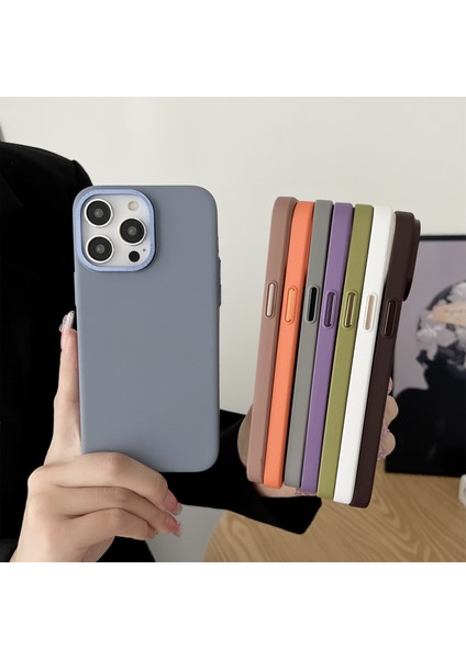 iPhone15 Plus Case Cilt Touch Pc Metal Lens Çerçevesi Mat Telefon Kapağı Uzay Gri (Yurt Dışından) indirimleri