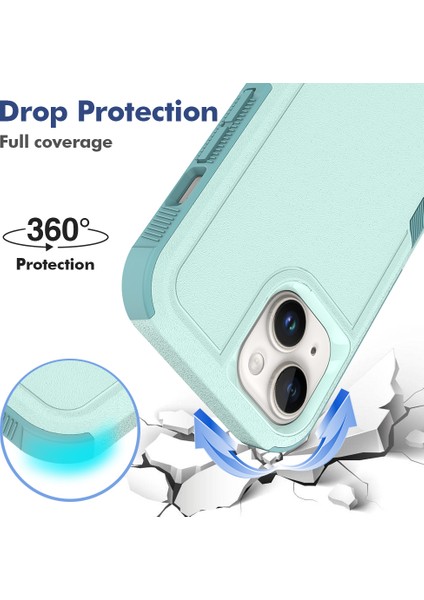 iPhone15 Çift Katmanlı Koruma Pc+Tpu Kapak Düşüş Önleyici Telefon Vaka Yeşili (Yurt Dışından) fiyatları