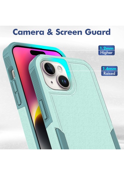 iPhone15 Çift Katmanlı Koruma Pc+Tpu Kapak Düşüş Önleyici Telefon Vaka Yeşili (Yurt Dışından) fırsatları
