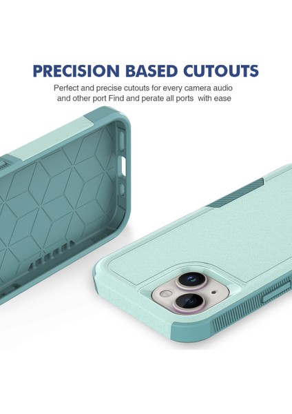 iPhone15 Çift Katmanlı Koruma Pc+Tpu Kapak Düşüş Önleyici Telefon Vaka Yeşili (Yurt Dışından) indirimleri