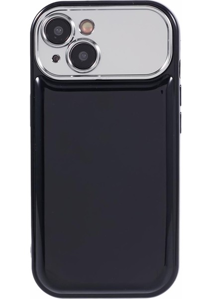 iPhone15 Plus Için Hyt Serisi Plus Case Tpu Telefon Kapağı Elektrokaplatma Lens Çerçevesi (Hassas Kesim) -Black (Yurt Dışından)