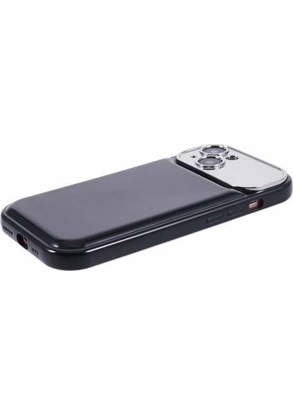 iPhone15 Plus Için Hyt Serisi Plus Case Tpu Telefon Kapağı Elektrokaplatma Lens Çerçevesi (Hassas Kesim) -Black (Yurt Dışından)