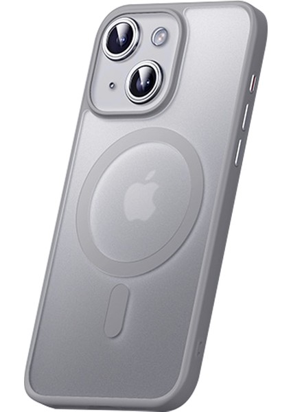 iPhone15 Plus Kılıfı Için Magsafe Damla Geçirmez Telefon Kapak Titanyum Gray ile Uyumlu (Yurt Dışından)