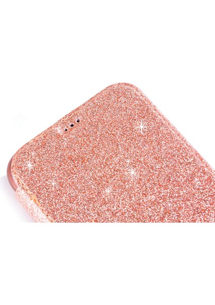 iPhone15 Pro Kart Tutucu Glitter Toz Anti-Çizelge Pu Deri+Tpu Şeffaf Telefon Kapak Çizgi Altın (Yurt Dışından) indirimleri