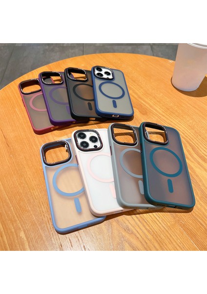 iPhone15 Pro Koruyucu Kılıf Için Yumuşak Tpu+Magsafe-Dark Mor ile Uyumlu Sabit Pc Telefon Kapağı (Yurt Dışından) indirimleri