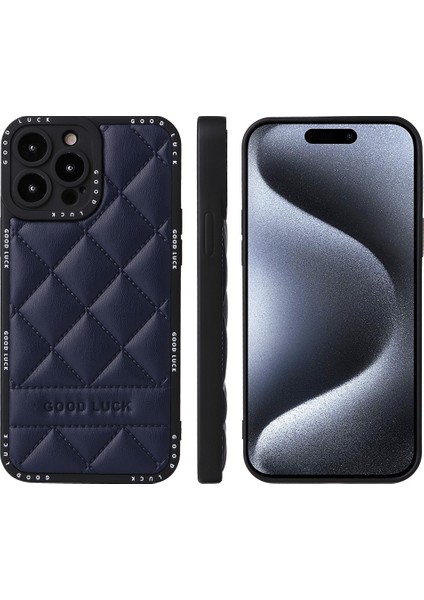 iPhone15 Pro Rhombic Grid Doku Kılıfı Pu Deri Kaplamalı Pc+Tpu Telefon Kapak Mavisi (Yurt Dışından) indirimleri