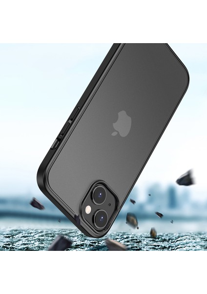 iPhone15 Yarı Saydam Mat Slim Case Tpu+Pc Çizgiye Karşı Çizelge Anti Telefon Kapak Black (Yurt Dışından) fırsatları