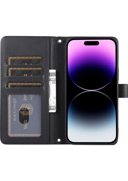 iPhone15 Plus Anti Drop Pu+Tpu Telefon Kılıfı Rhombus Dikiş Fermuar Cüzdan Telefon Kapağı Bilek Kayış-Beyaz (Yurt Dışından) fiyatları