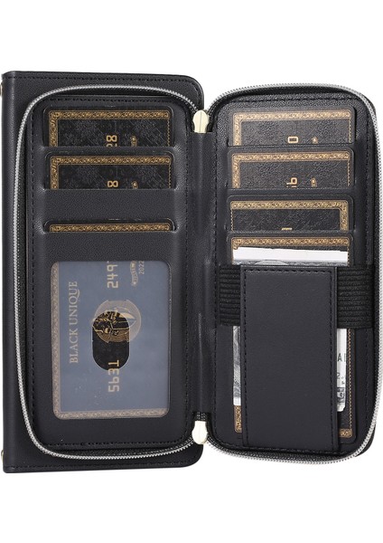 iPhone15 Plus Anti Drop Pu+Tpu Telefon Kılıfı Rhombus Dikiş Fermuar Cüzdan Telefon Kapağı Bilek Kayış-Beyaz (Yurt Dışından) modelleri