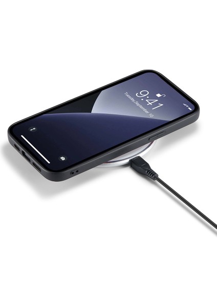 iPhone15 Plus Plus Kasa Parıltılı Yüzey Pu Deri Kaplamalı Pc+Tpu Telefon Kapak-Mor (Yurt Dışından)