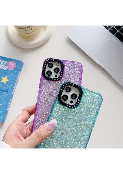 iPhone15 Pro Max Max Için Düşüş Koşullu Glitter Bling Epoksi Pc+Tpu Telefon Kapak Kamera Koruma Çerçevesi Geri Kılıf Beyaz (Yurt Dışından) fırsatları