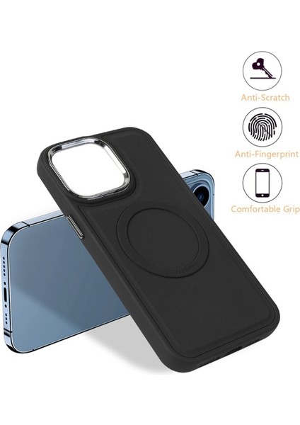 iPhone15 Pro Magnetic Telefon Kılıfı Için Yumuşak Tpu Cilt Touch Kapağı Kart Tutucu-Pembe (Yurt Dışından) fiyatları