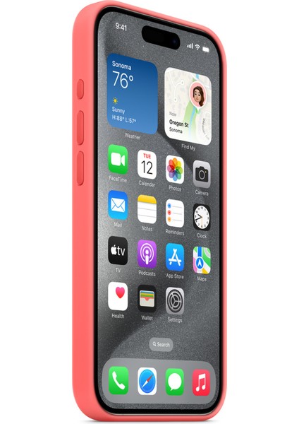 Magsafe-Red ile Uyumlu iPhone15 Pro Kılıf Için Silikon Telefon Kapağı (Yurt Dışından) modelleri