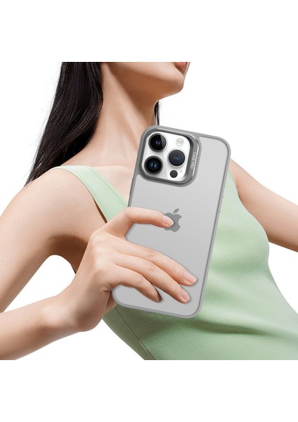 iPhone15 Pro Phone Case Lens Protector Lens Çerçeve Kickstand Tpu+Pc Kapak-Blackish Green Için (Yurt Dışından) indirimleri