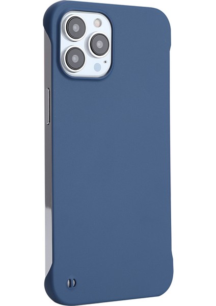iPhone15 Pro Hard Pc Kabuk Için Ka Mat Telefon Kılıfı Çerçevesiz Arka Kapak-Dark Mavi (Yurt Dışından)
